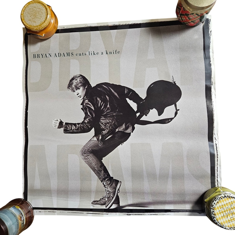 Bryan Adams Cuts Like A Knife Vintage 1982 Album‎ Promo Poster Display 24x24 A&M